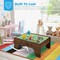 Wooden Train Set Table for Toddlers, 56pc Multi-Activity Table for Kids w/Toy Storage Drawer & Reversible Top